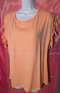 Womens top fringe sleeve size 2XL