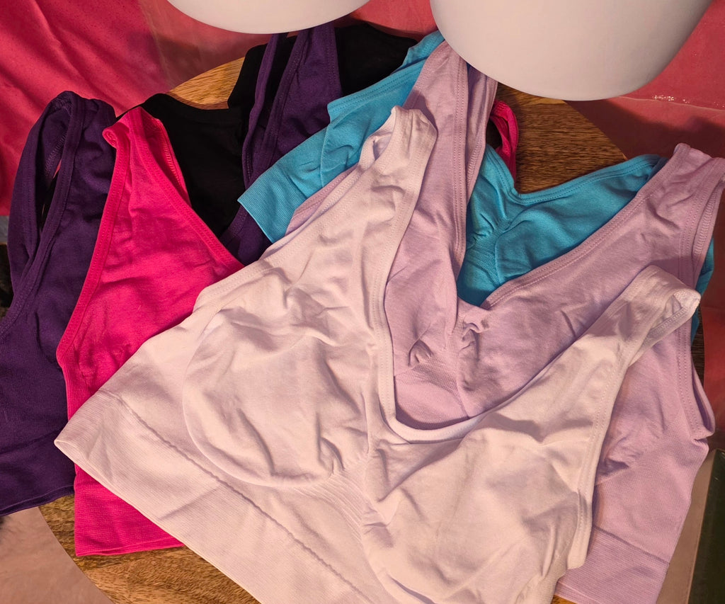 5 pack sports bra different colors size small