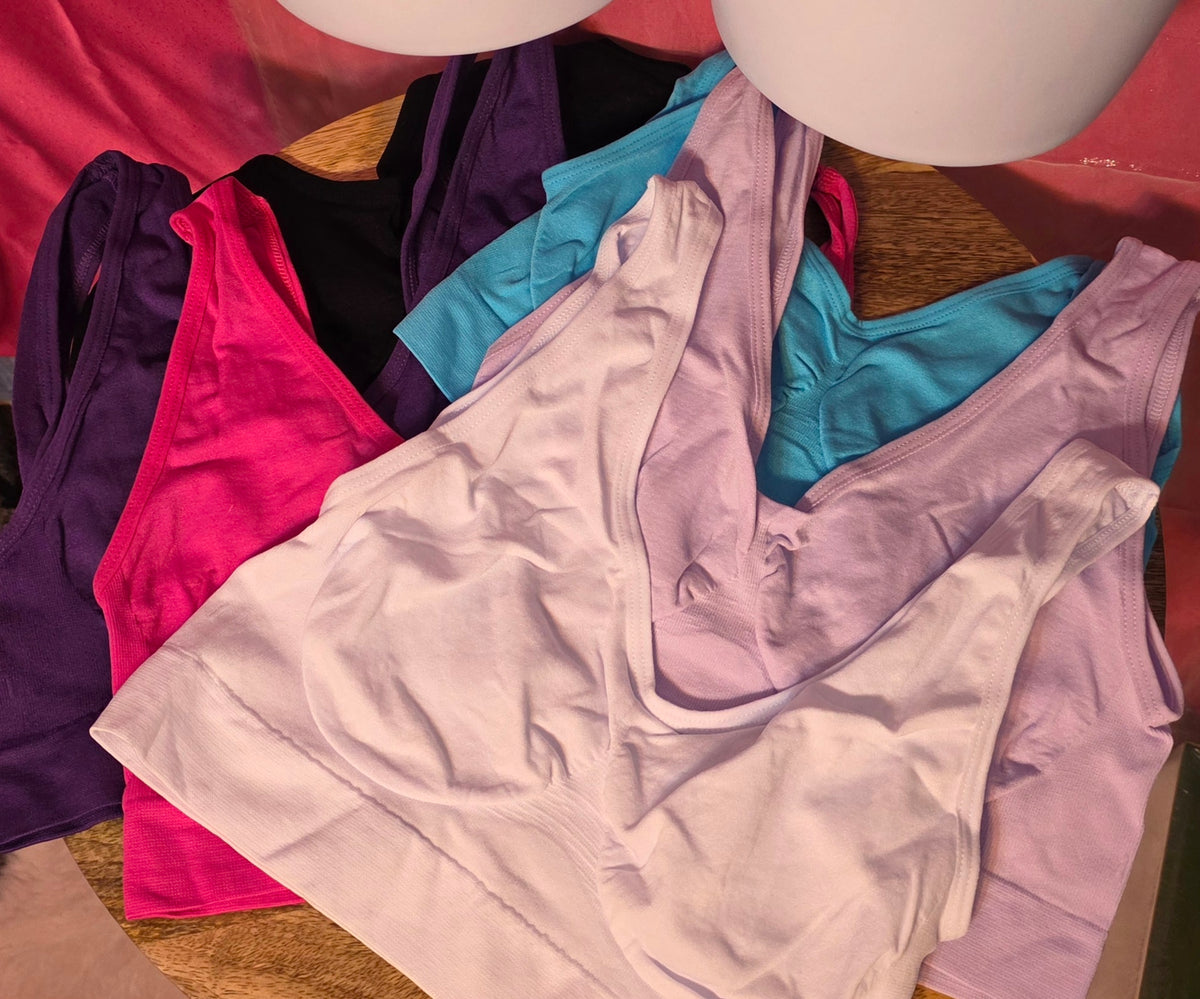 5 pack sports bra different colors size small
