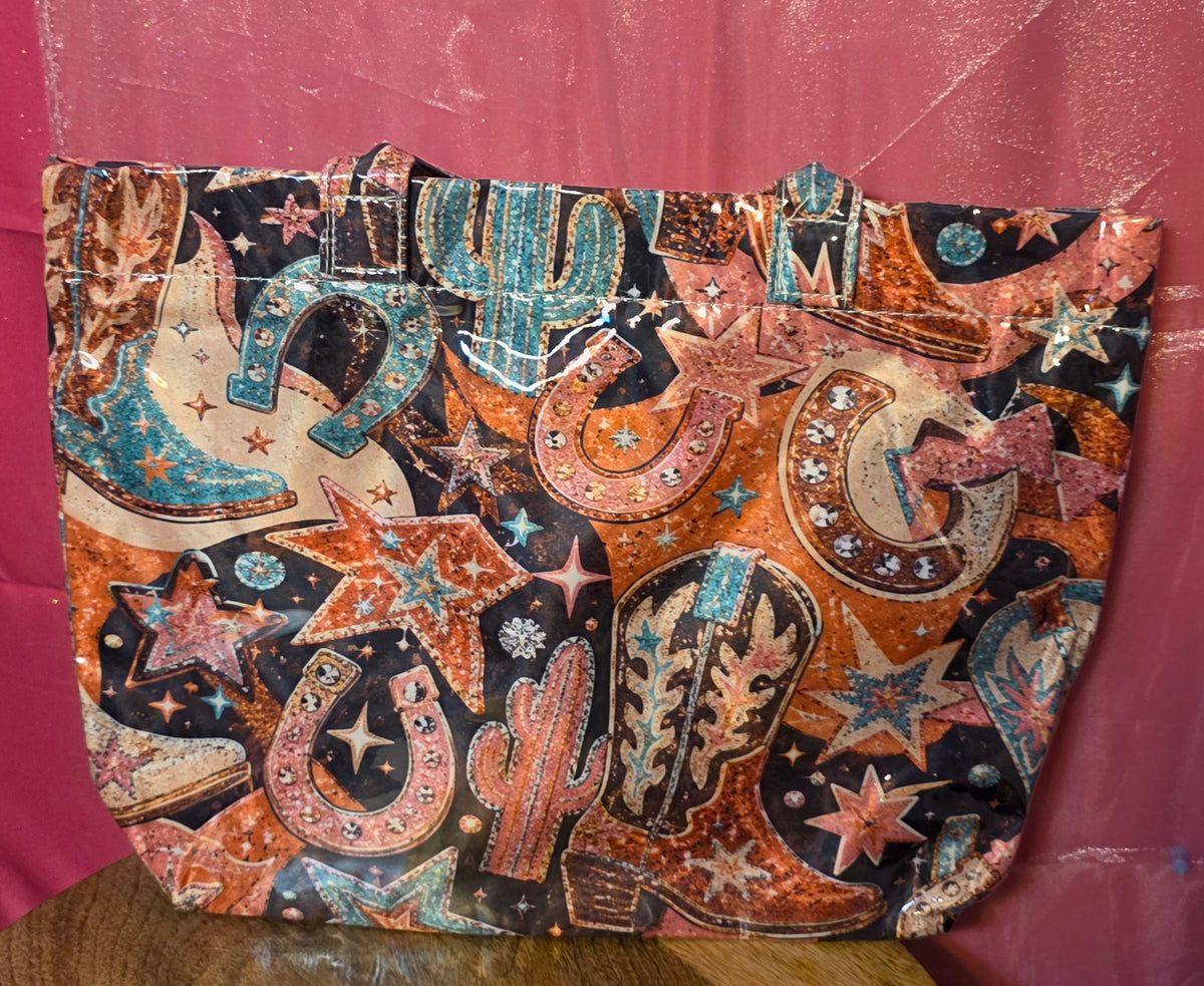 Western print water proof bag