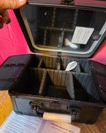 Travel box with mirrow and light