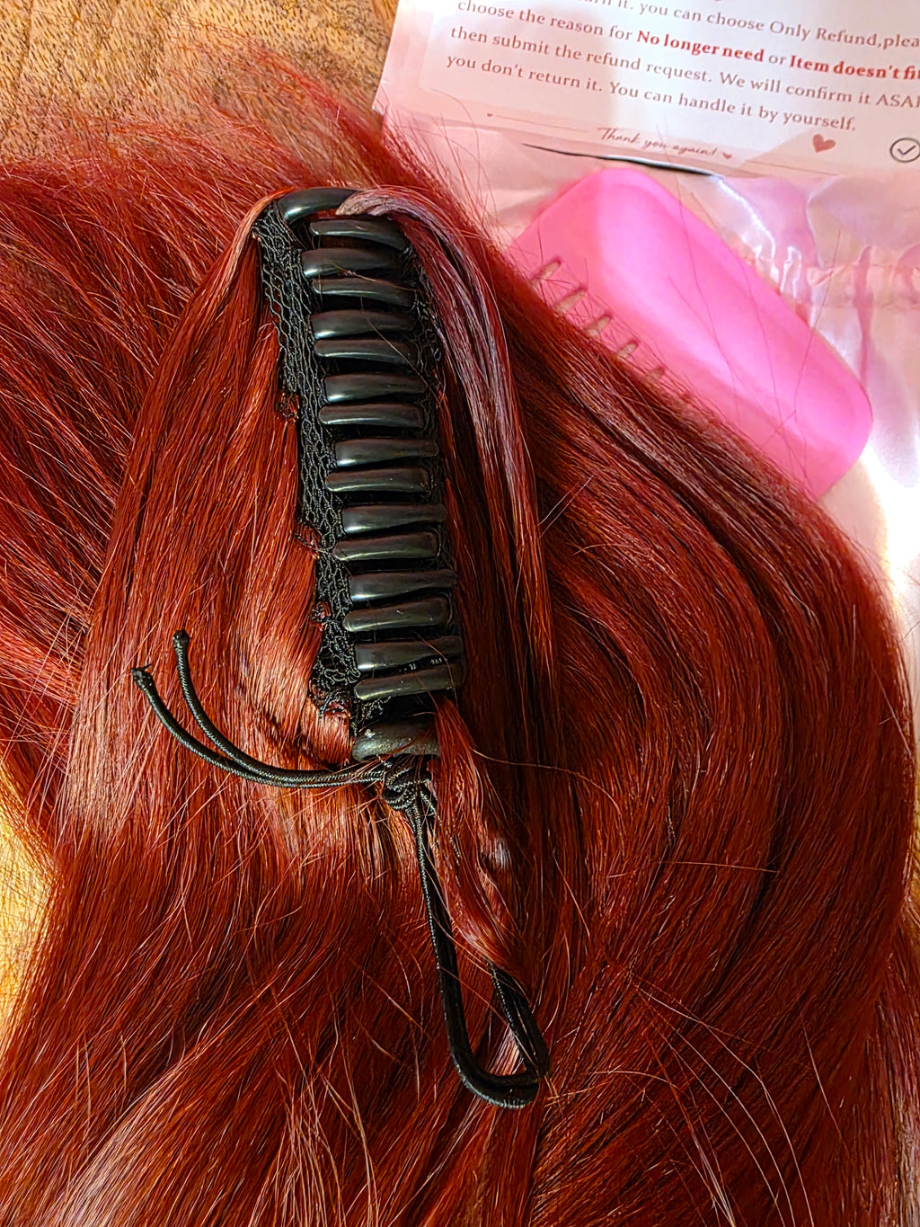 26 inch clip on hair piece very soft feels like real hair