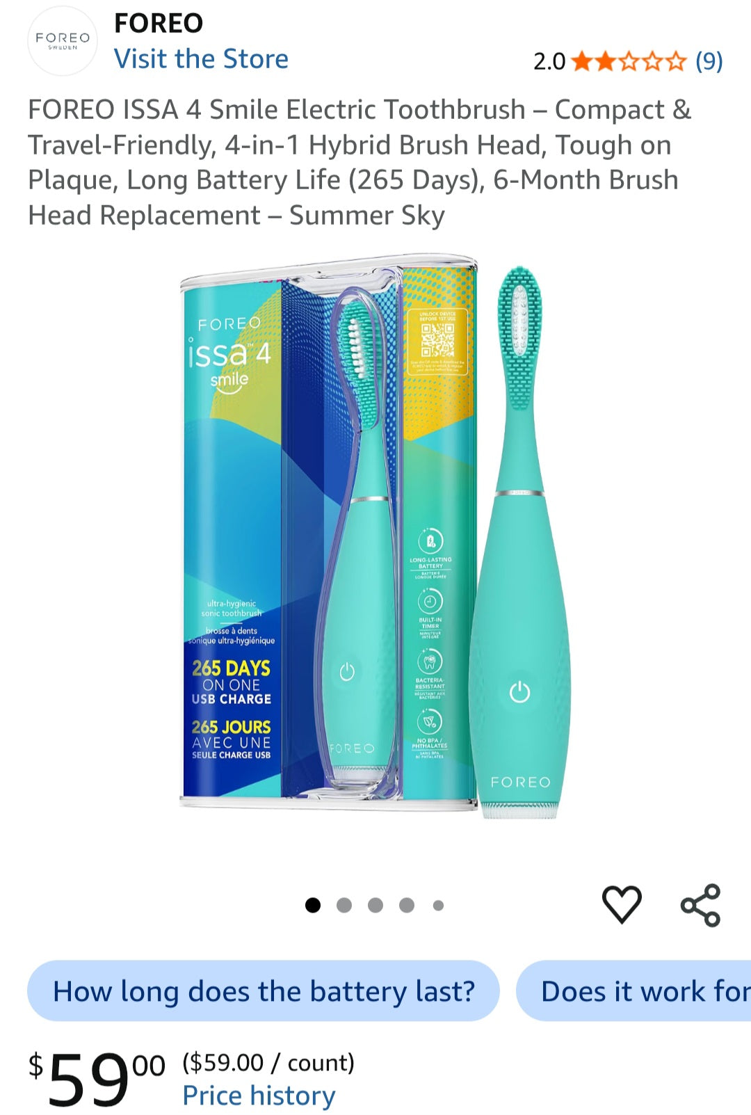 Rechargeable toothbrush