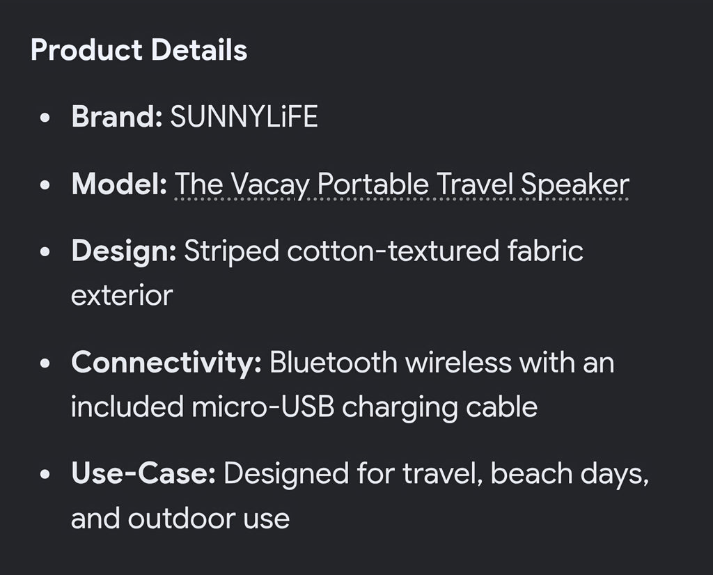 Sunnylife portable speaker