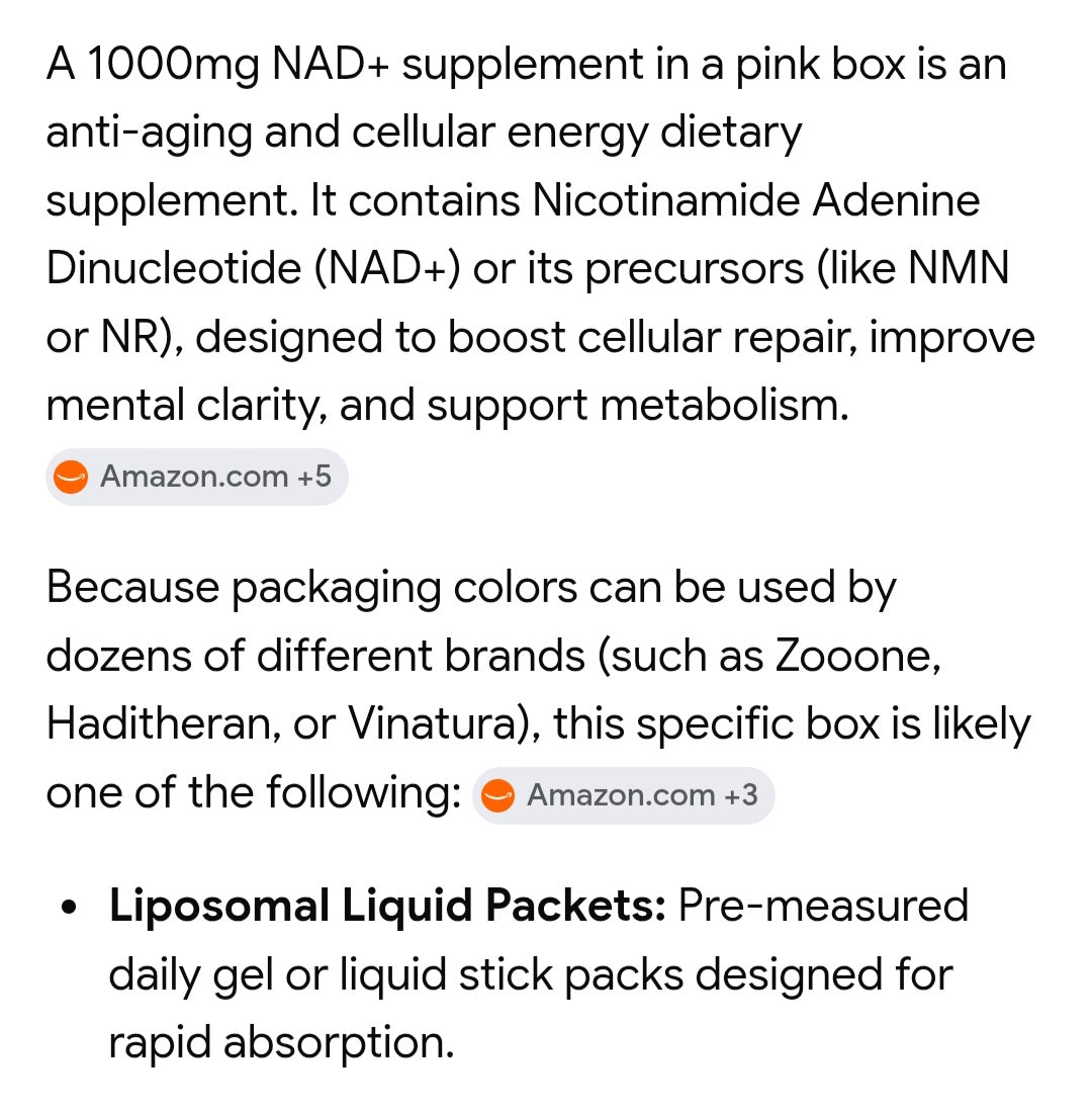 NAD + Nicotinamide Riboside PQQ 1000mg 30 packets