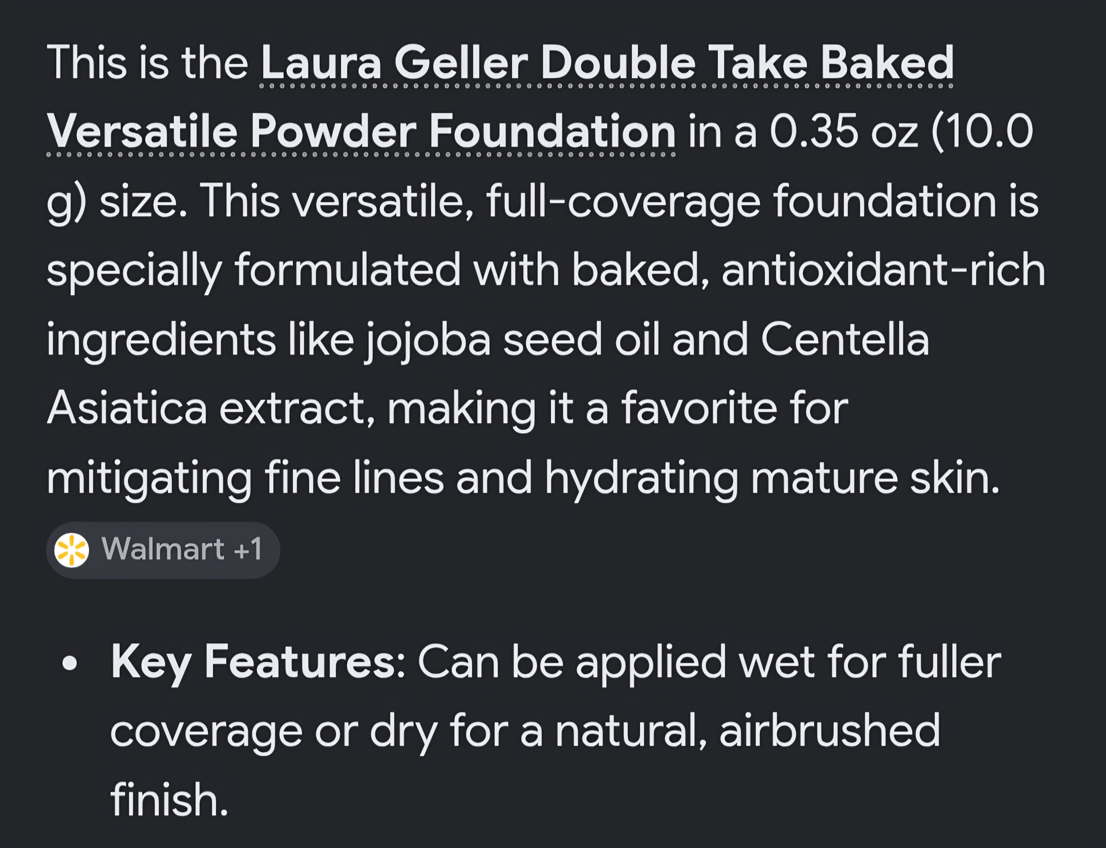 Laura Geller powder foundations
