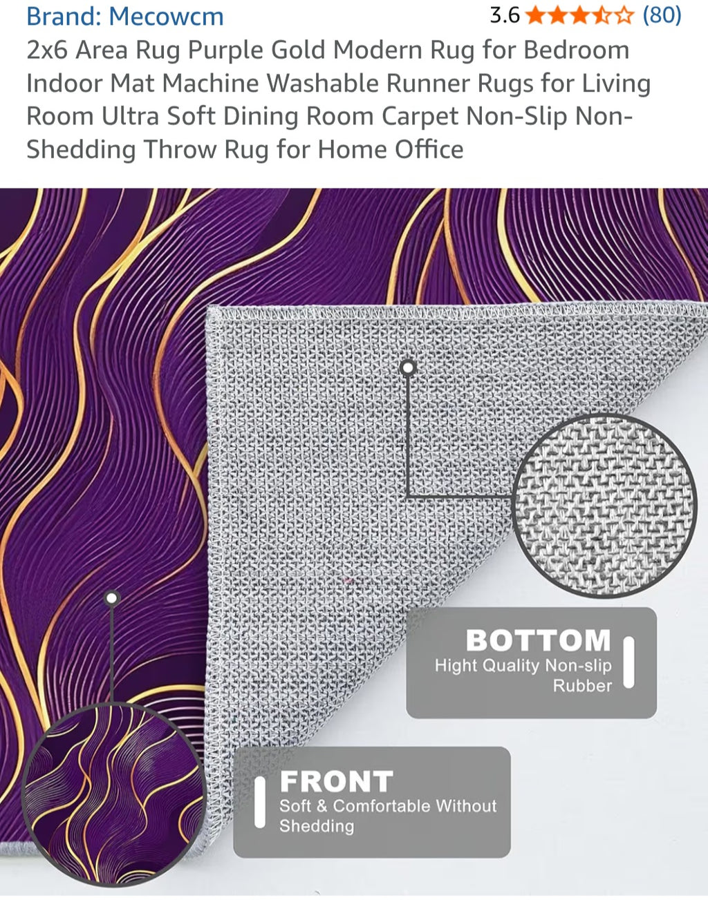 Runner rug in bag brand new