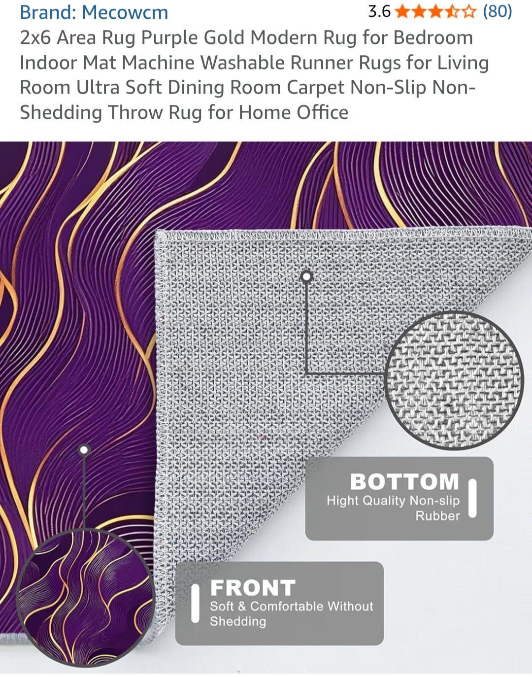 Runner rug in bag brand new
