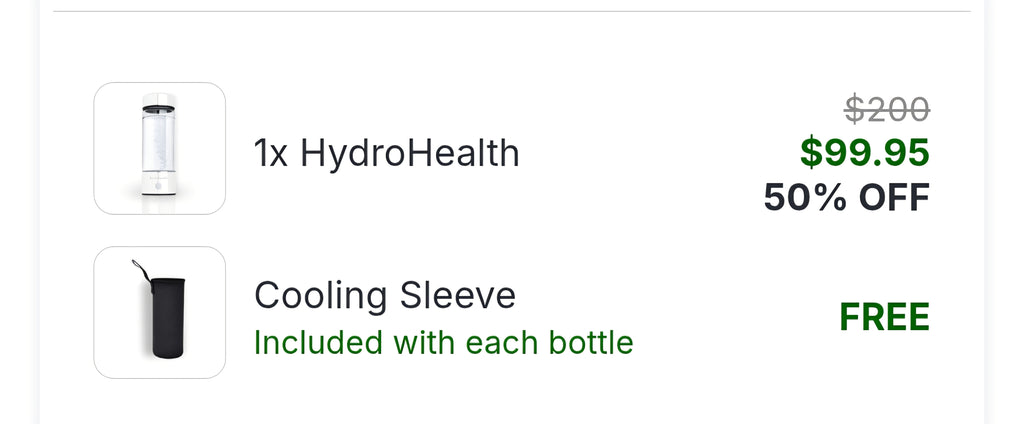Hydrohealth bottle w/ Black cooler bag new it box w/ charger