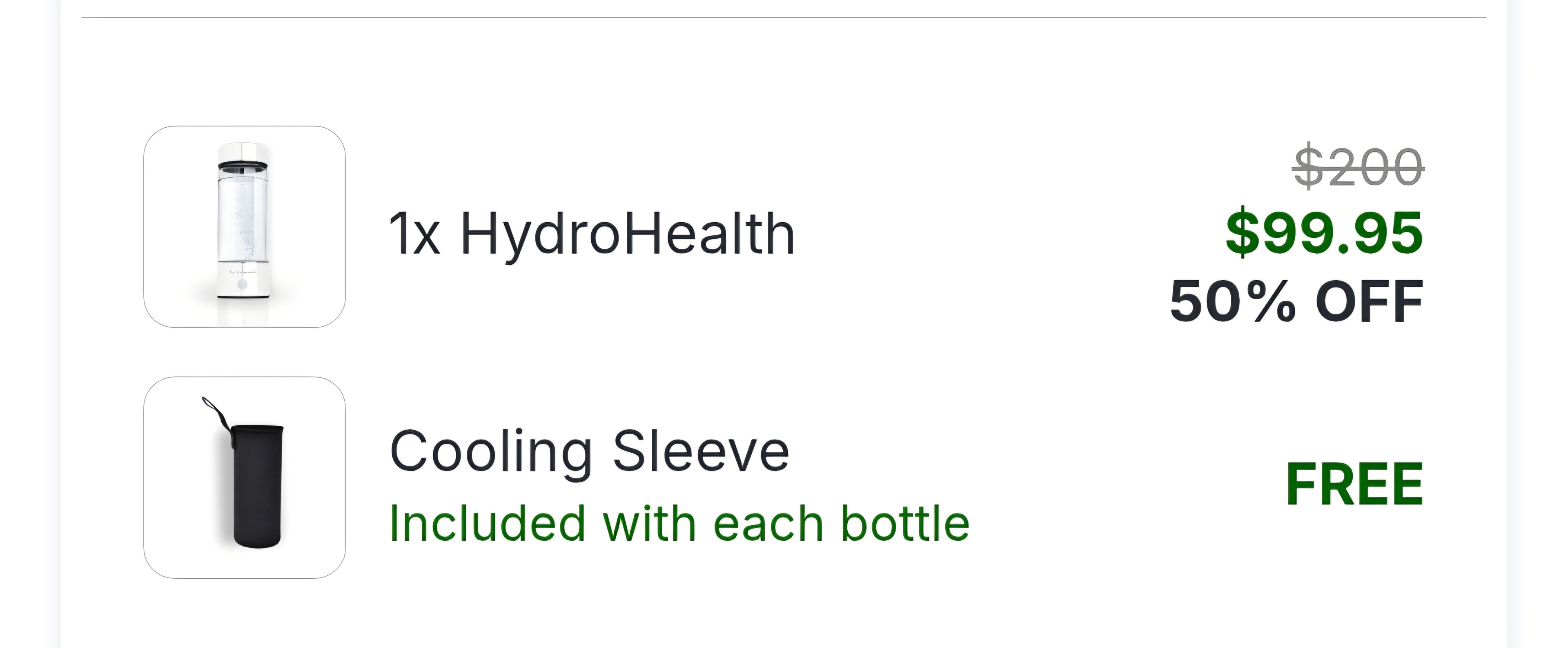Hydrohealth bottle w/ Black cooler bag new it box w/ charger
