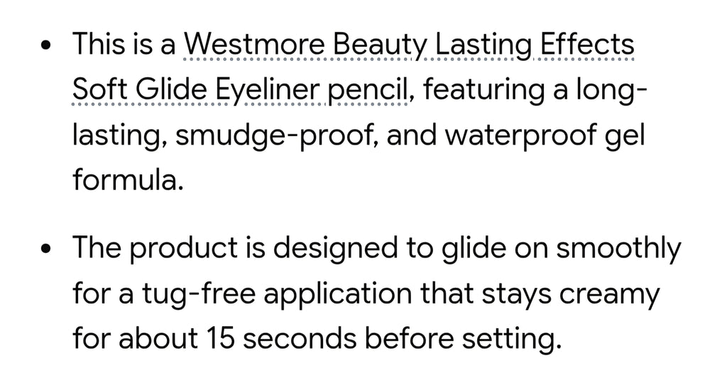 Westmore Beauty ultra Black eye liner