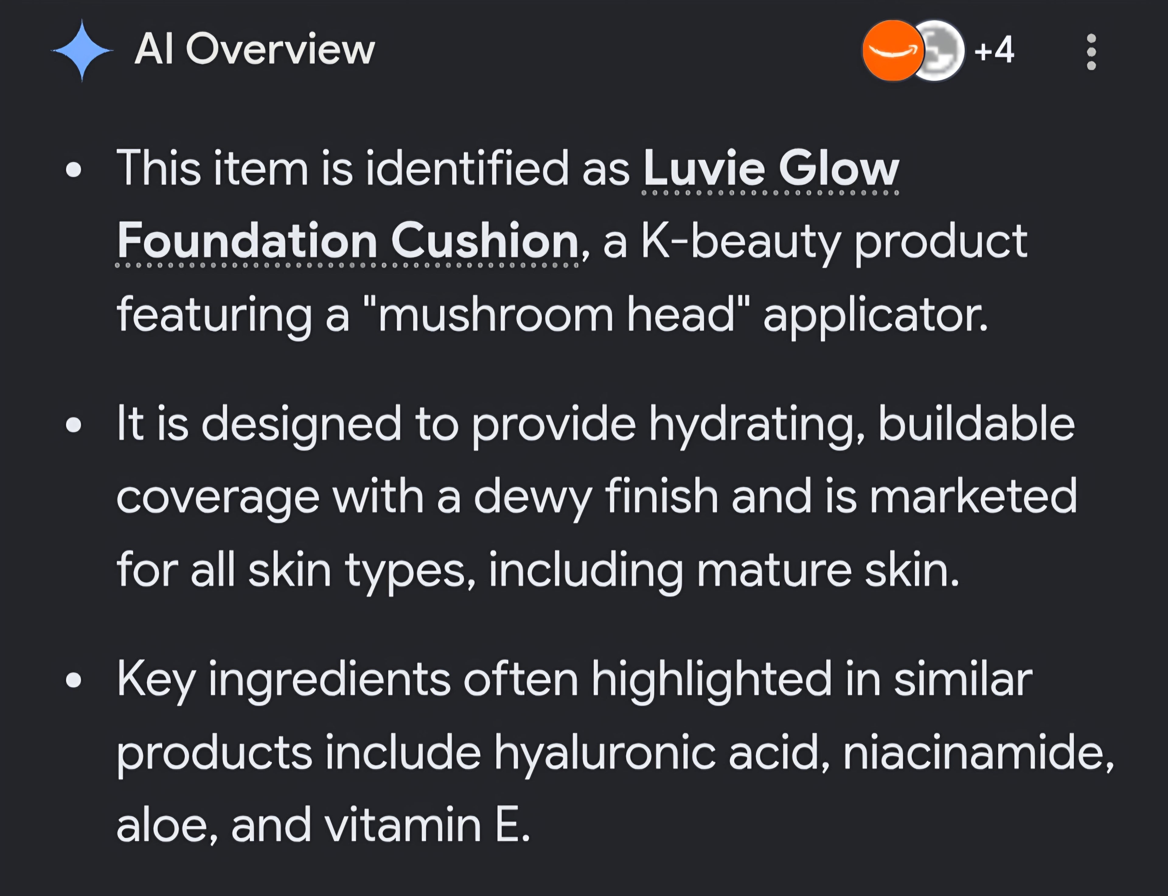 Luvie in ivory Foundation Cushion