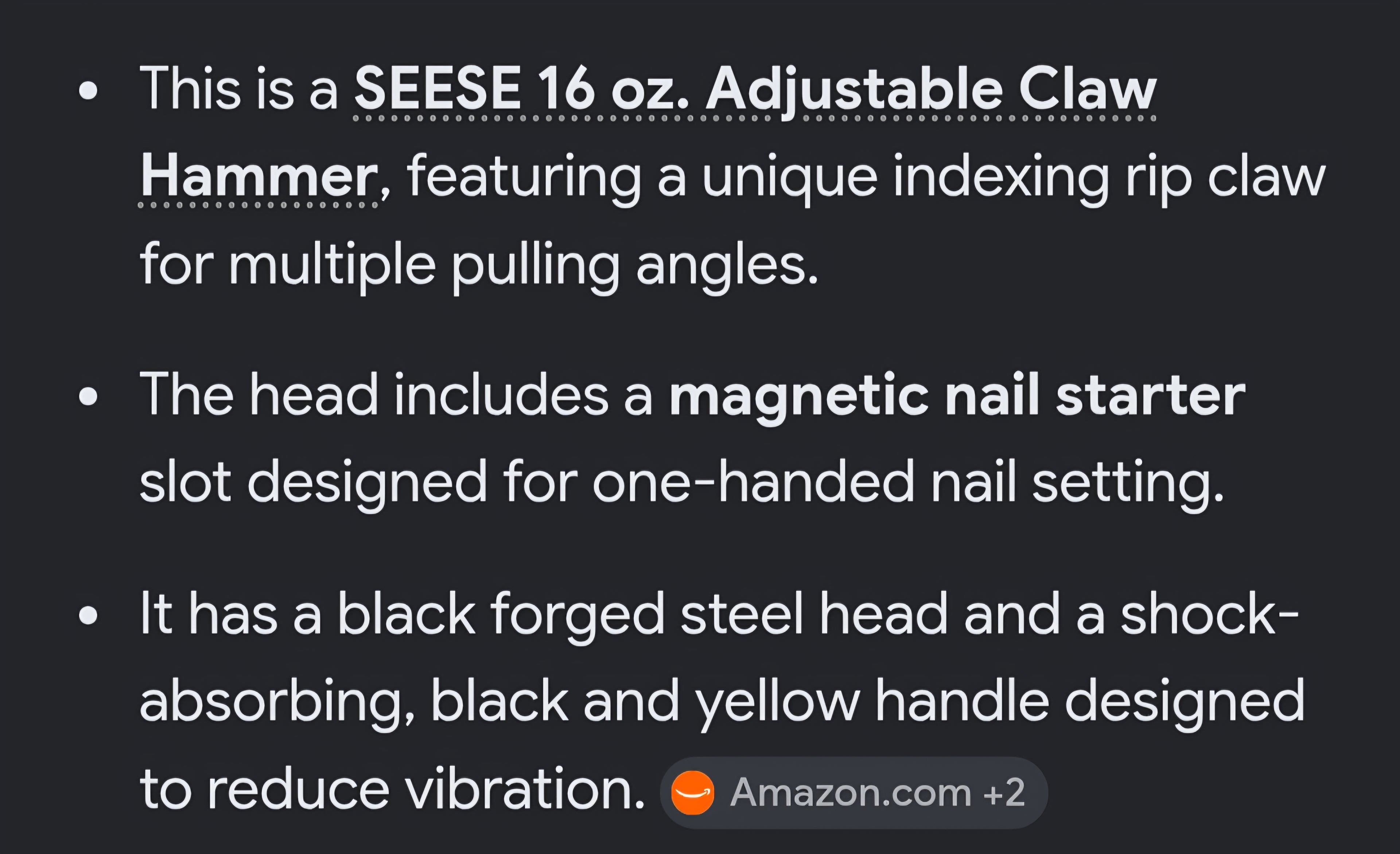 Claw Hammer SEESE