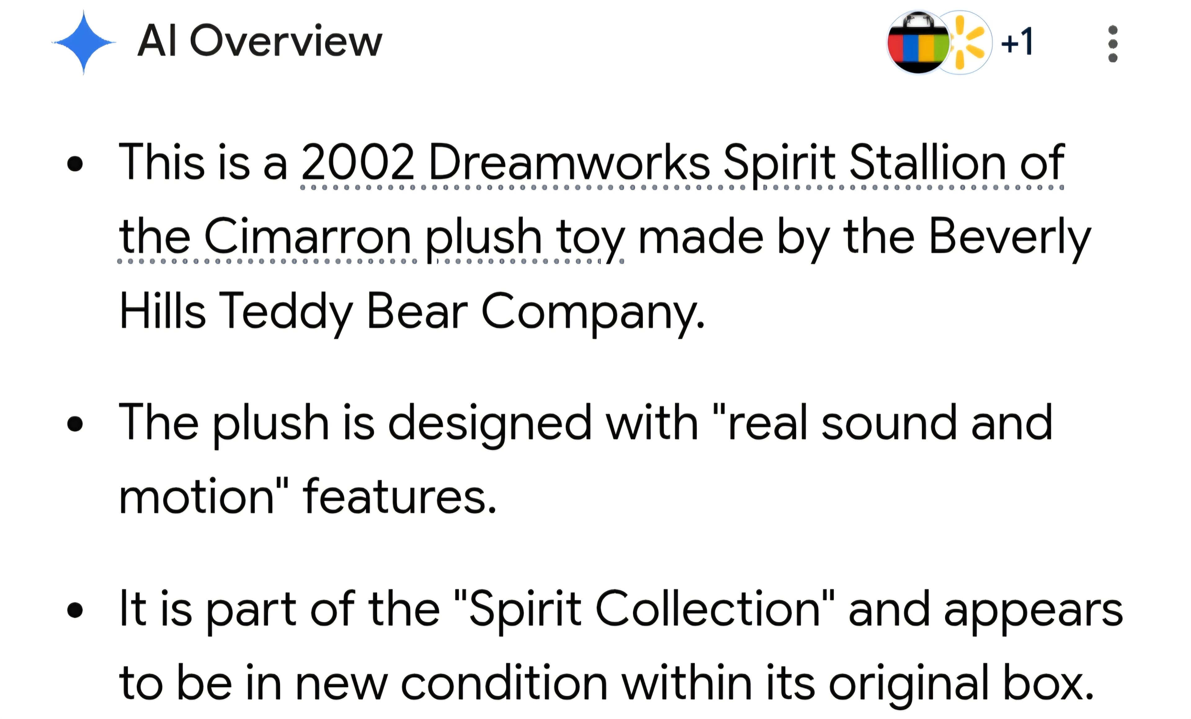 Spirit with sound and motion collective item