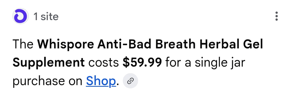 Whispore Anti-Bad Breath Gel