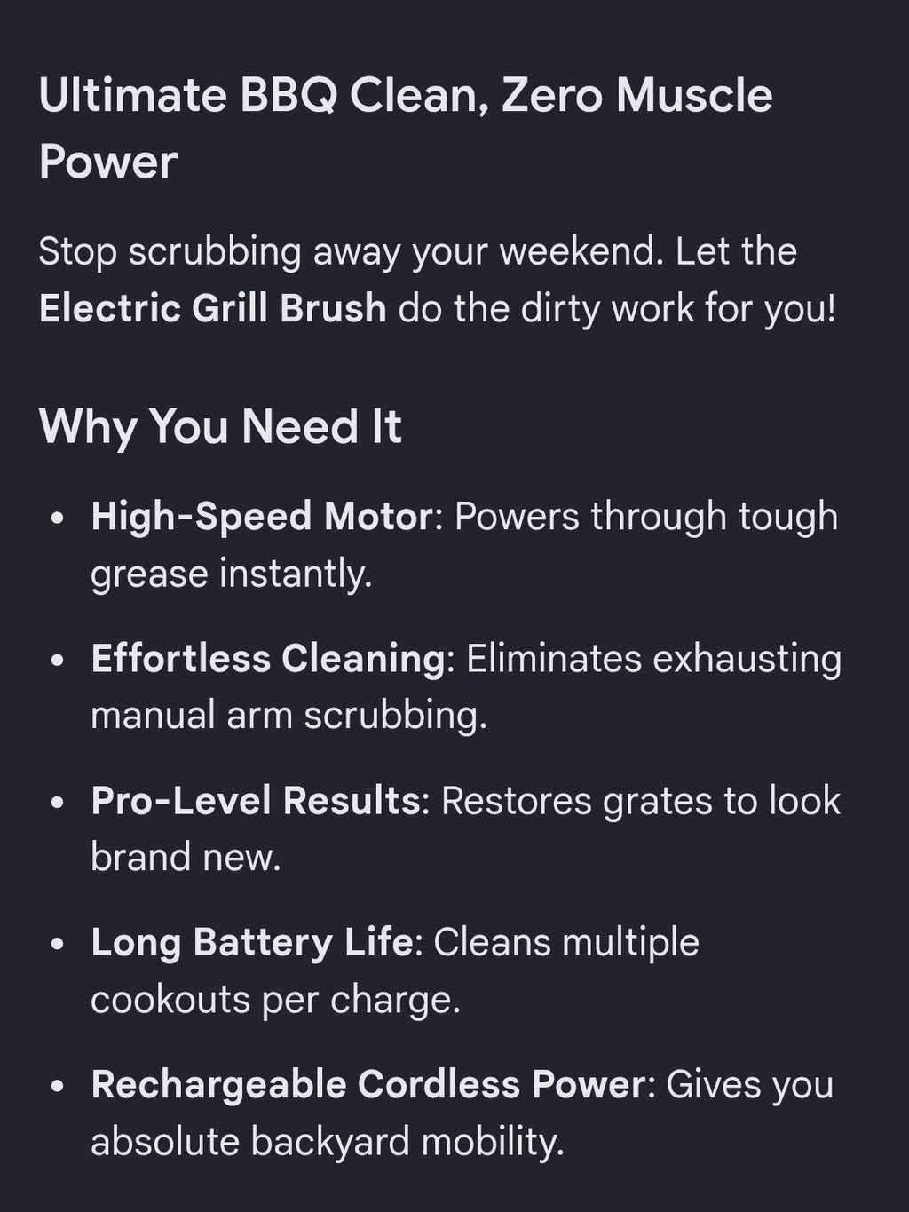 Electric Grill Brush