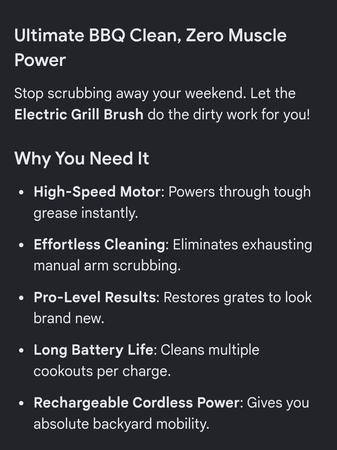 Electric Grill Brush