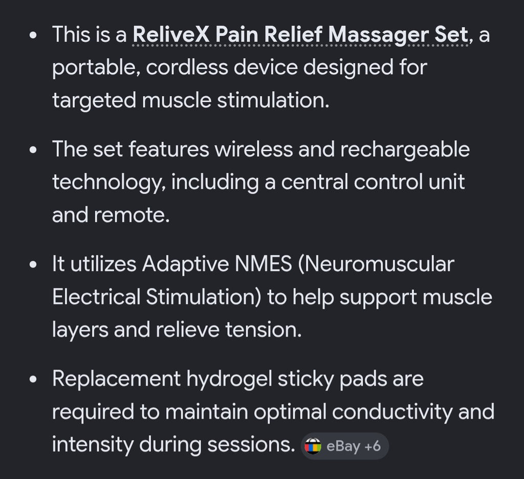 ReliveX pain relief massager set