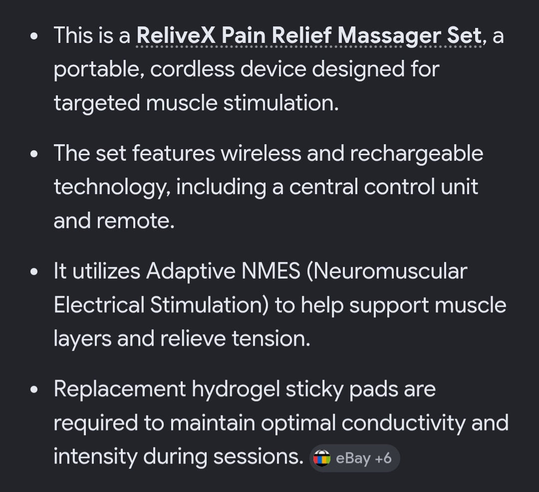 ReliveX pain relief massager set
