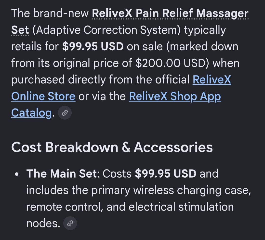 ReliveX pain relief massager set