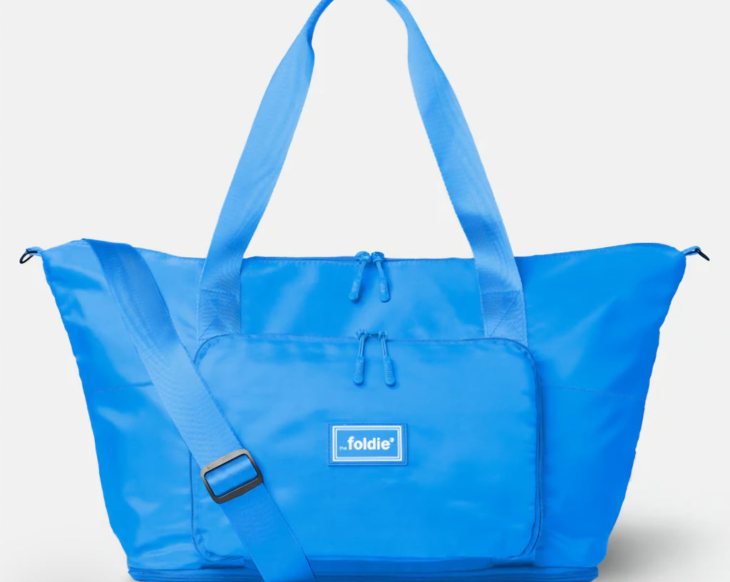 Blue Foldie travel bag