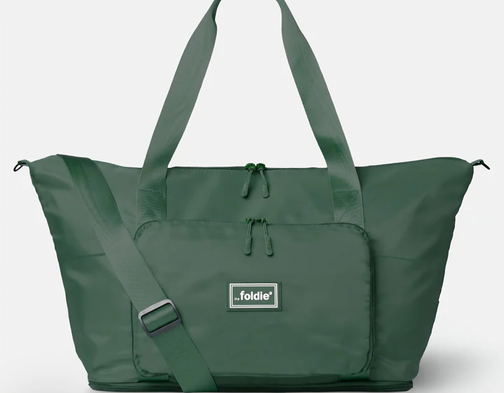 Green foldie travel bag