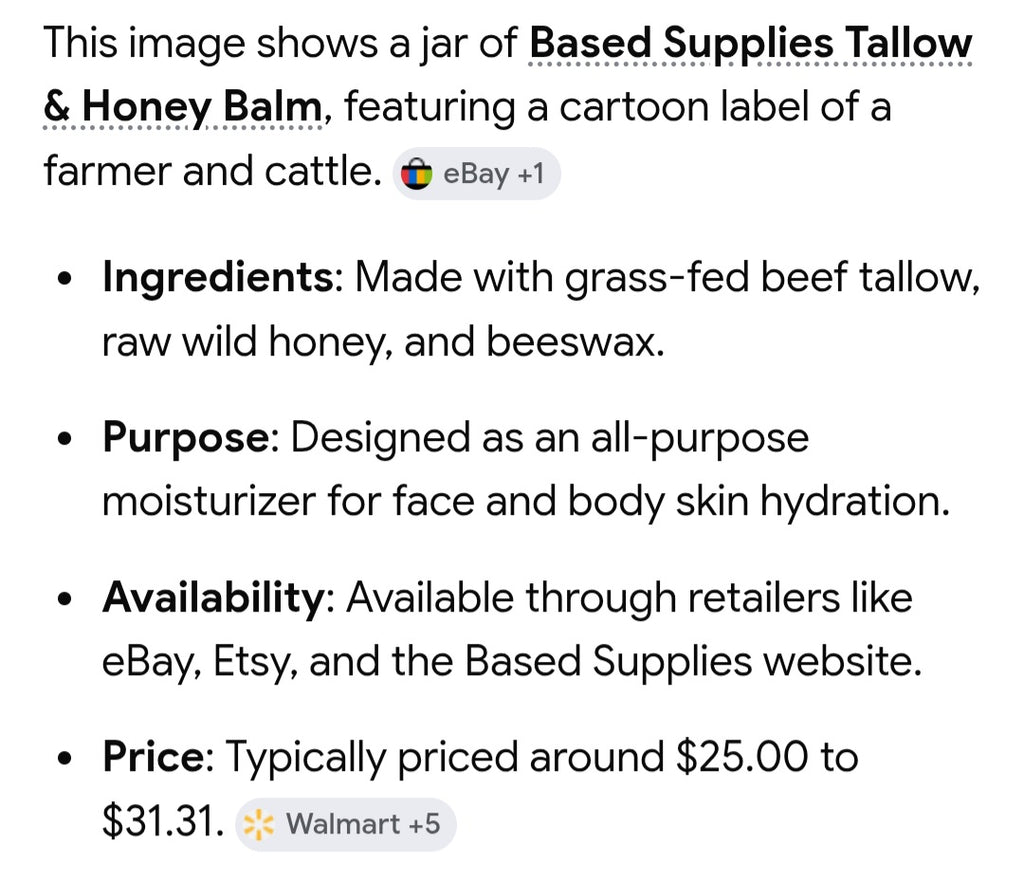 Tallow & Honey Balm
