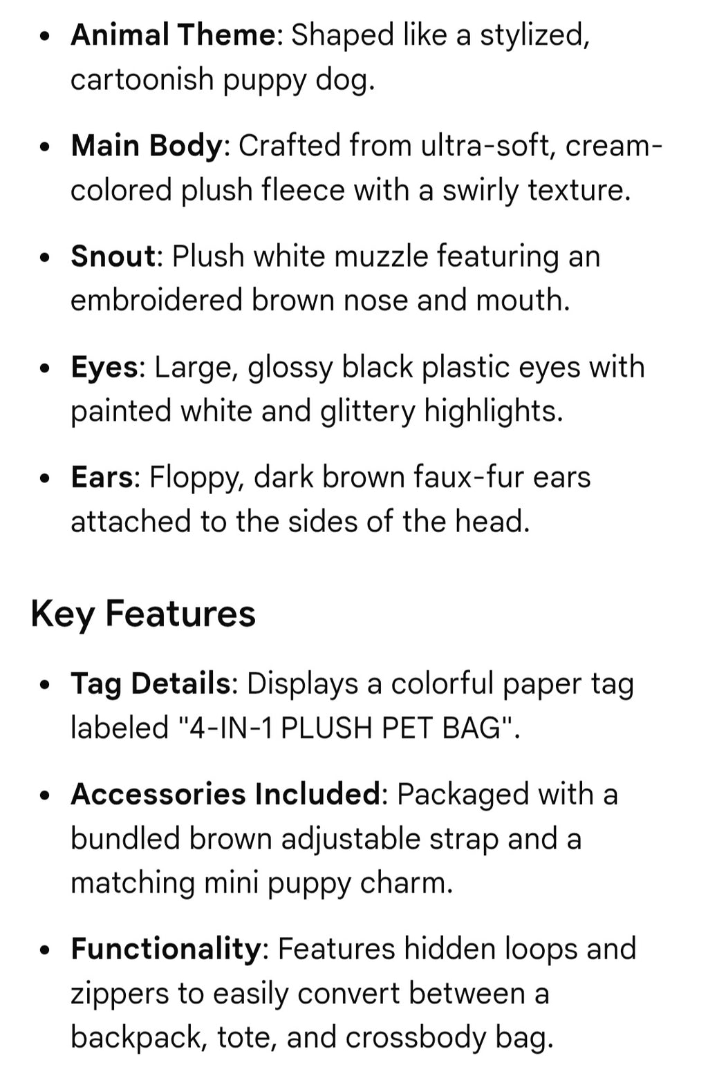Doggy Bag with strap and handels and a plushie