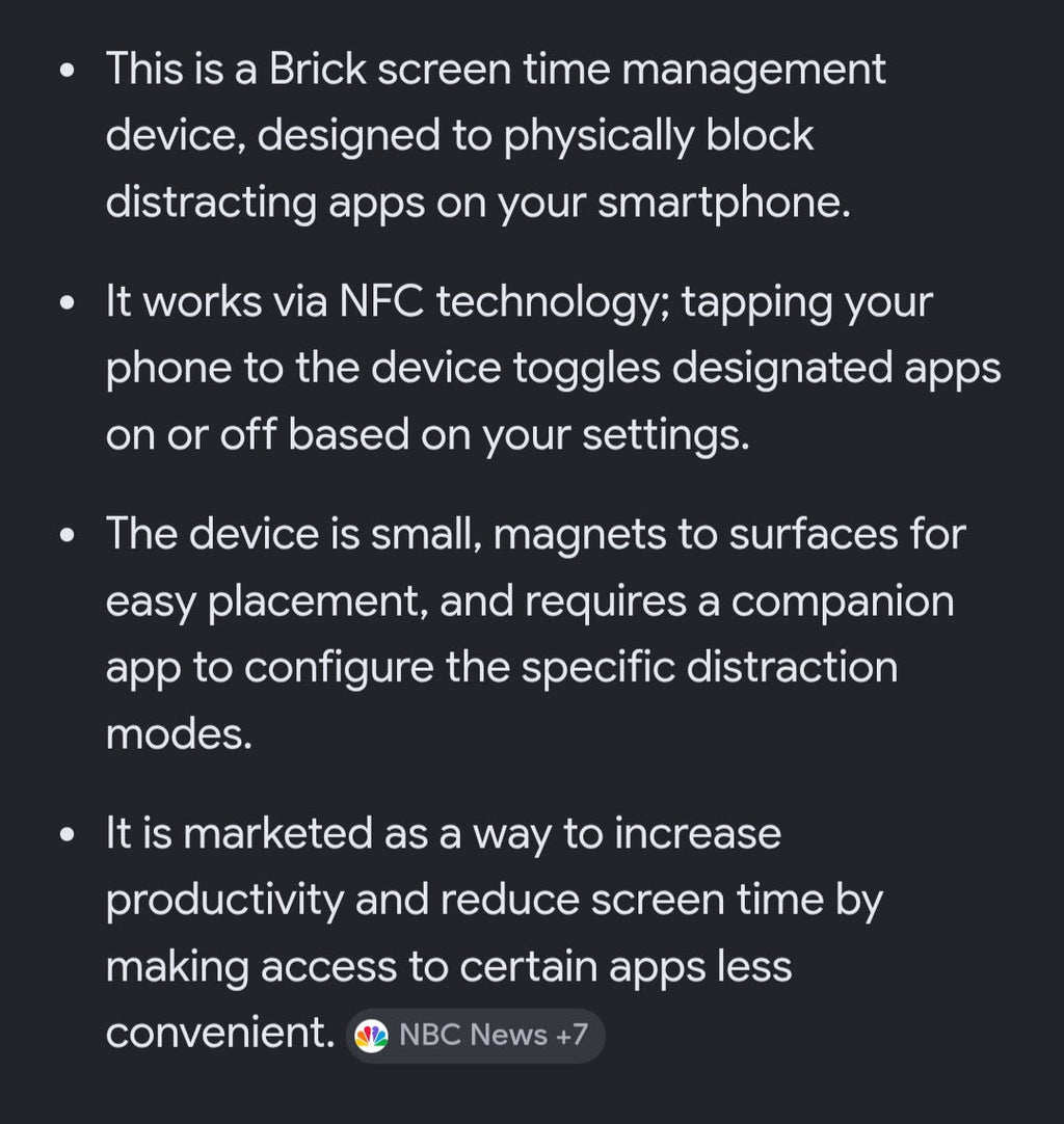 Brick control your screen time device with wall mount