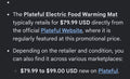 Plateful food warming mat