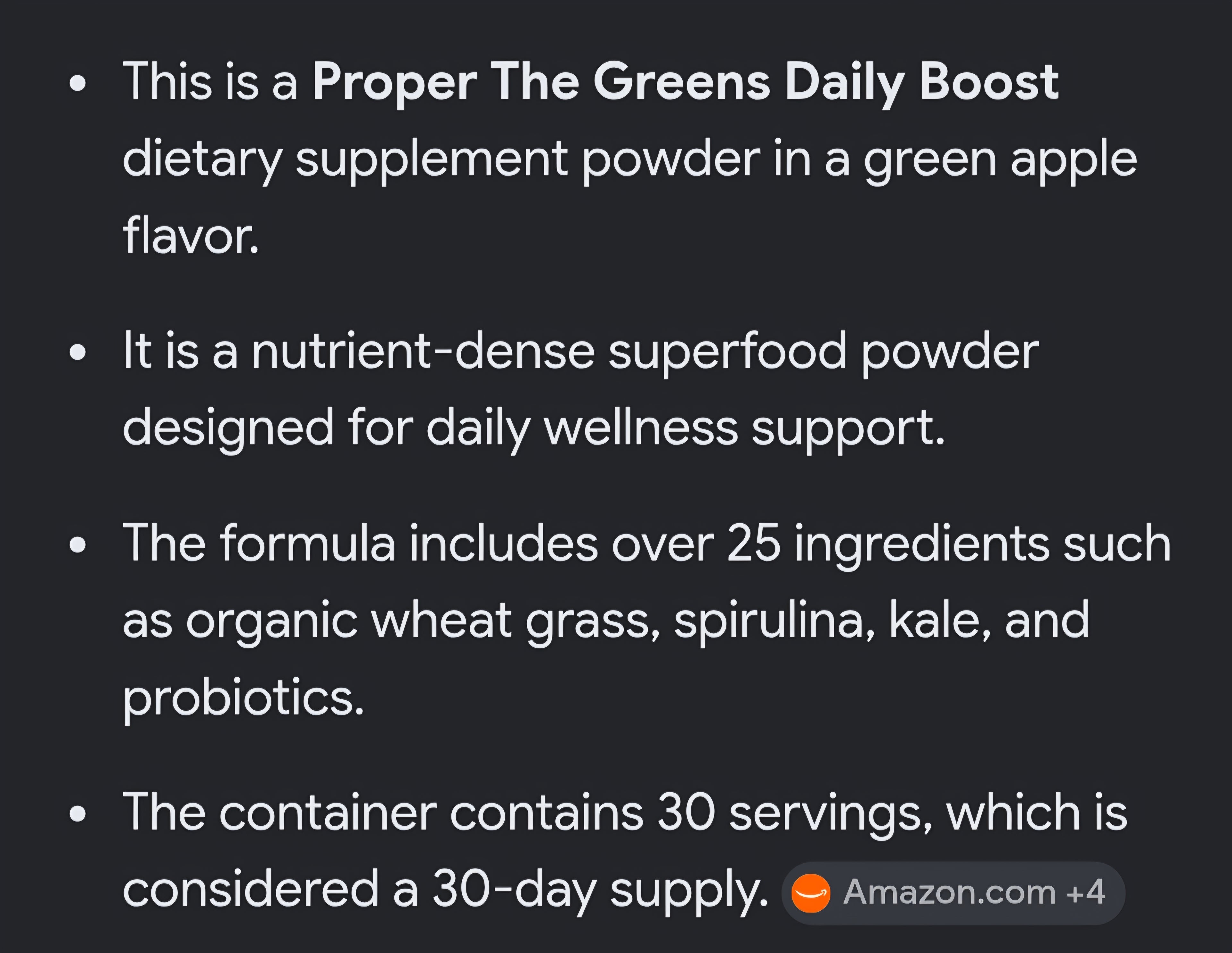 Proper Daily Boost Green Apple flavor
