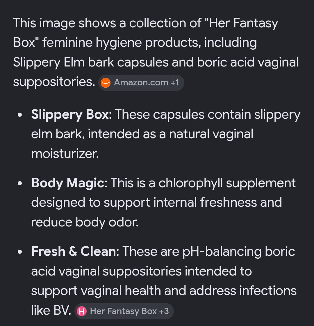 Female health set of 3 suppléments