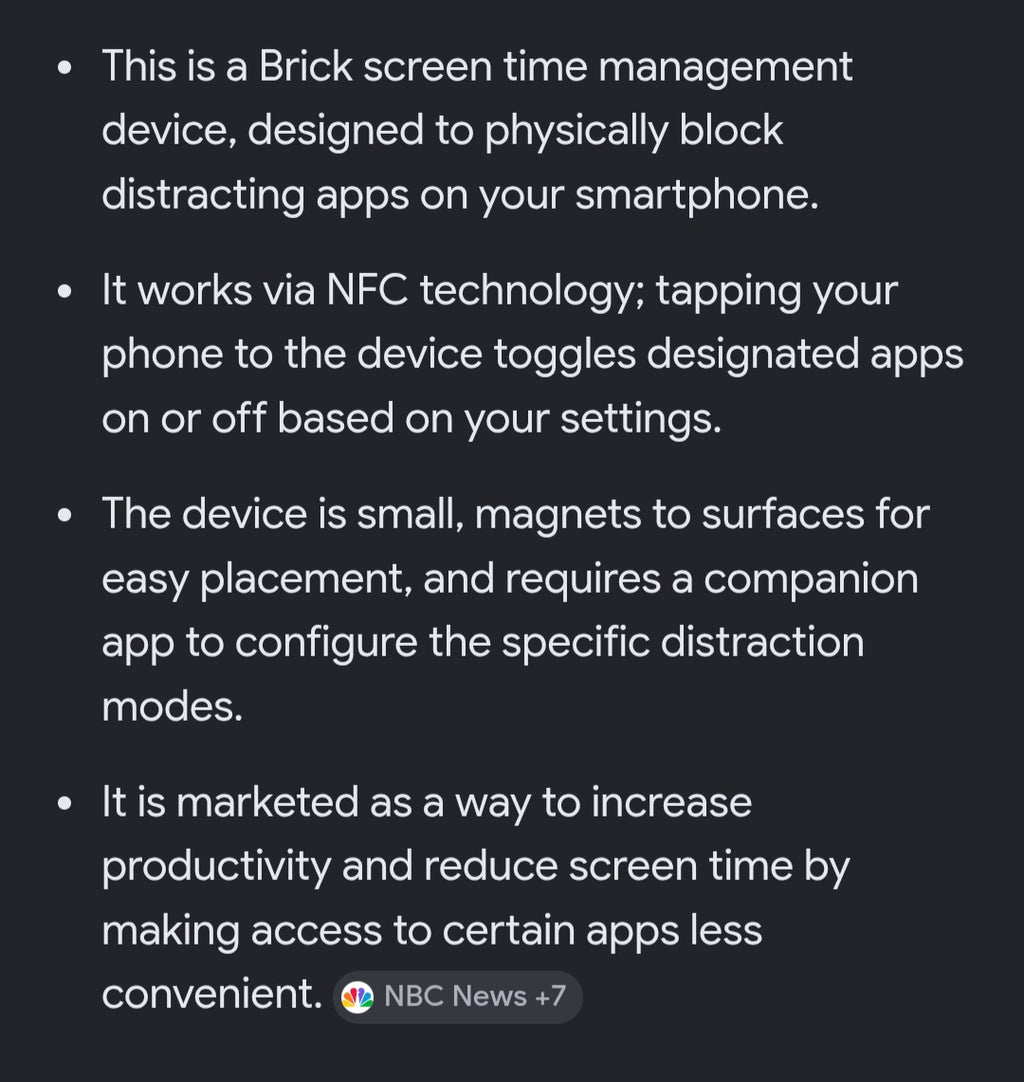 Brick control your screen time device with wall mount
