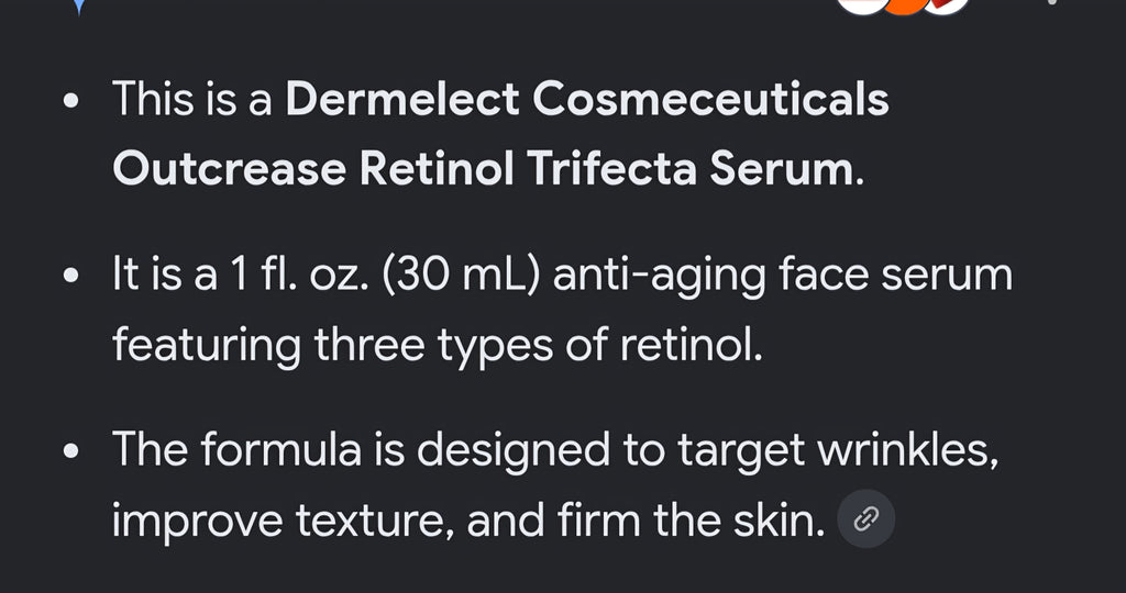 Dermelect outcrease retinol trifecta serum