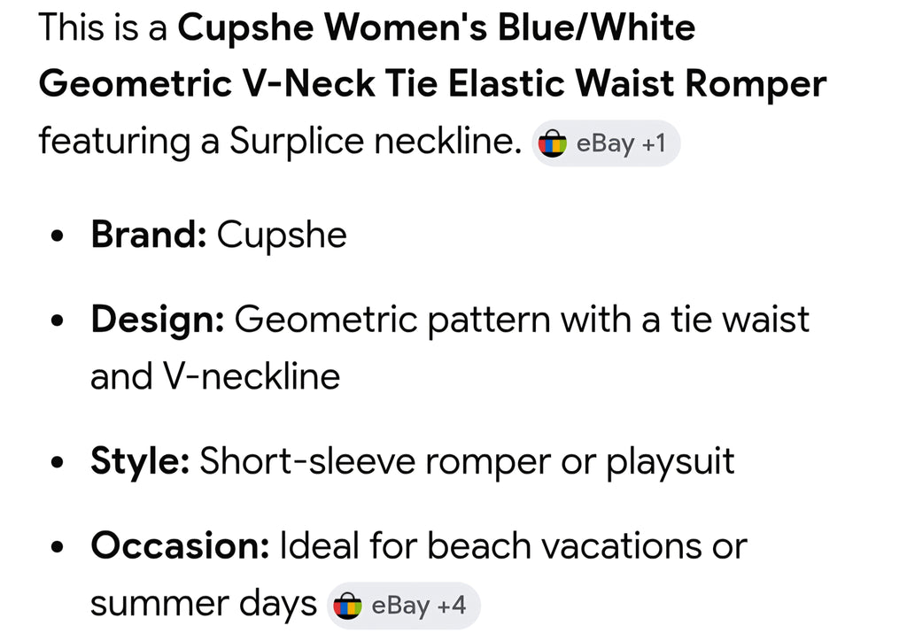 Cupshe blue and white romper nice light materials so pretty