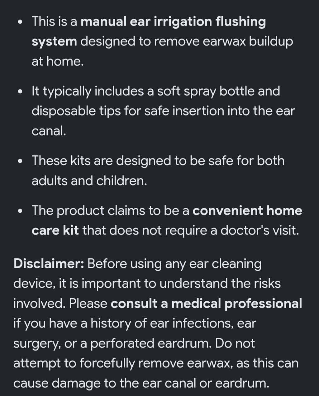 Earwax removal kit