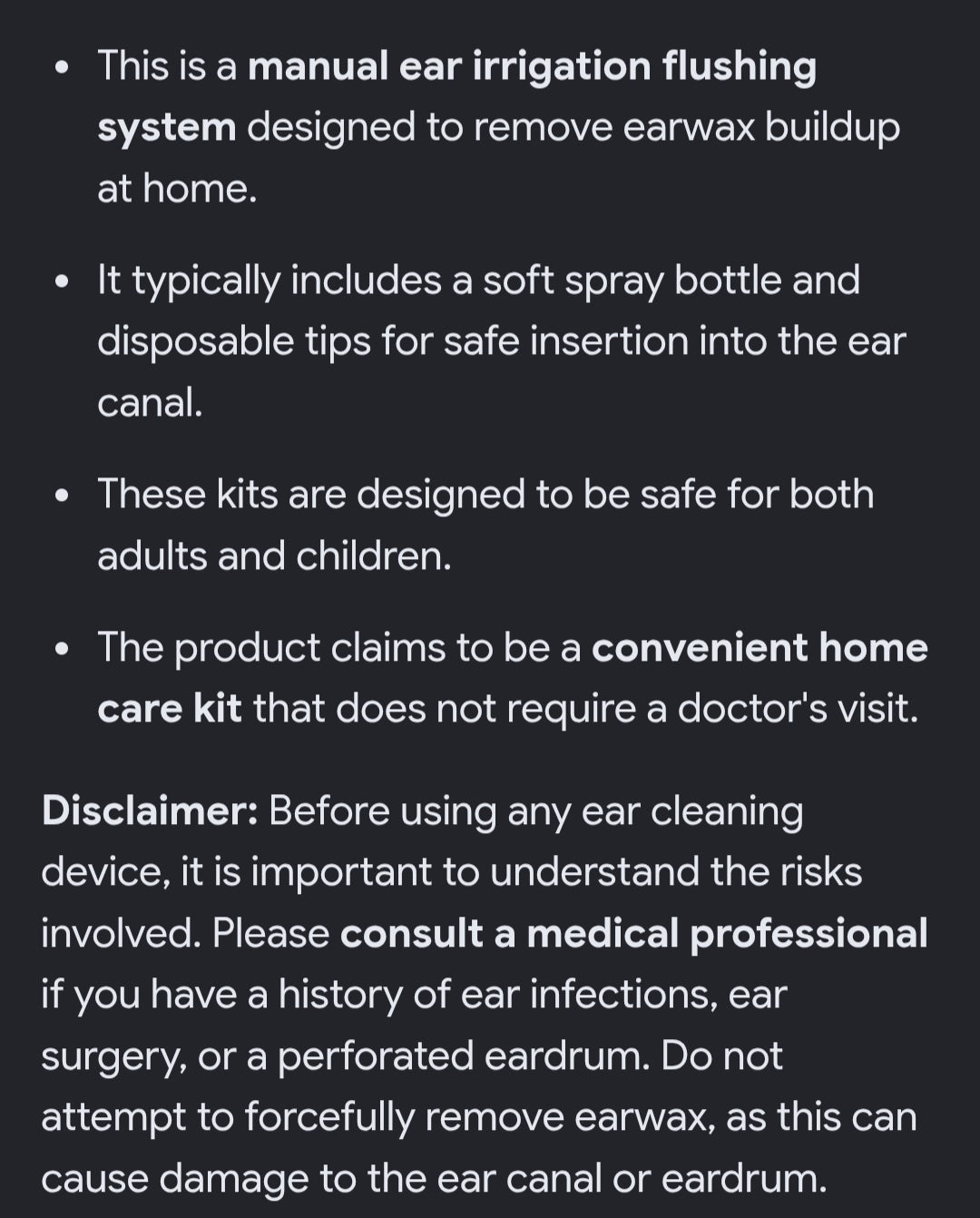 Earwax removal kit
