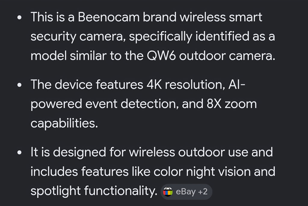 Beenocam smart battery camera