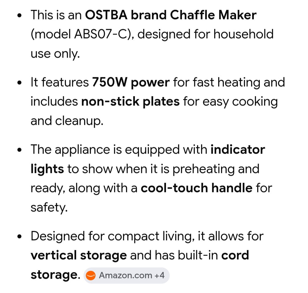 Ostba Chaffle Maker