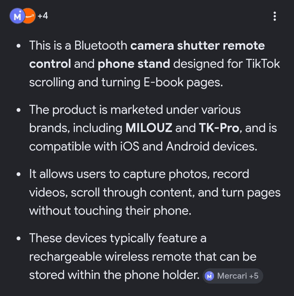 Camera shutter remote control for ticktok E-book page turner