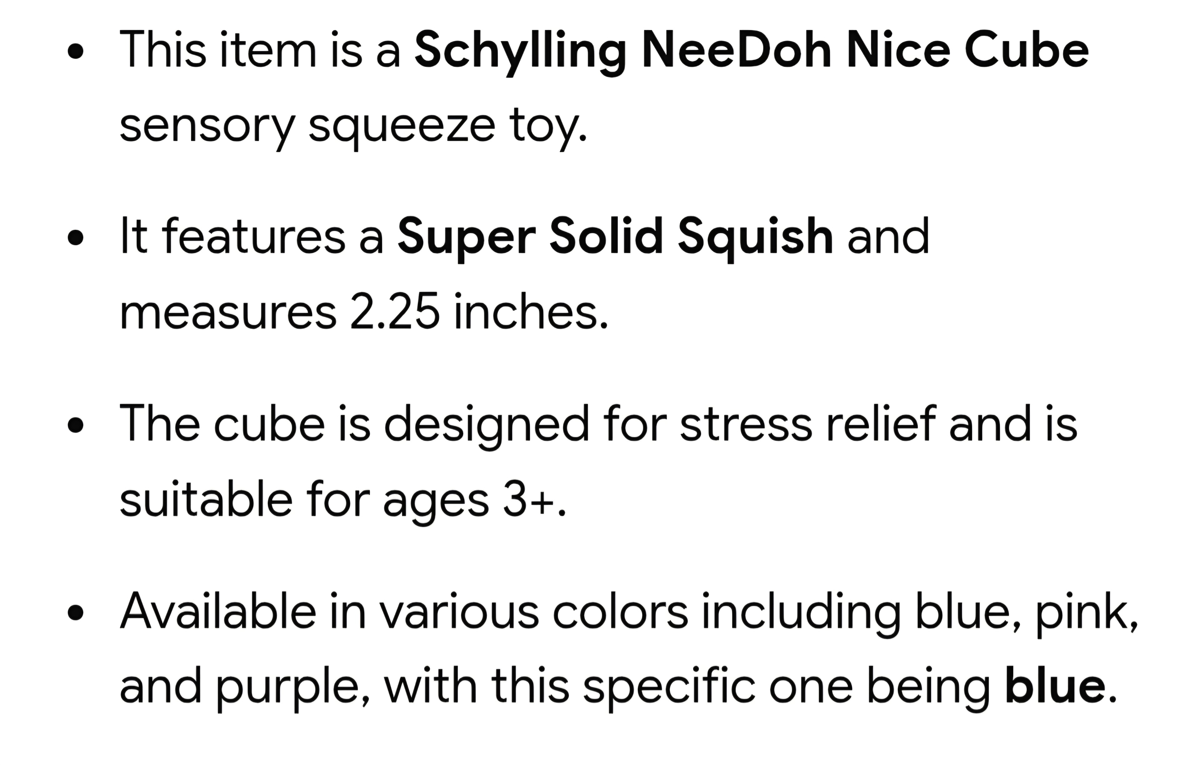 Nice cube in blue super solid squish
