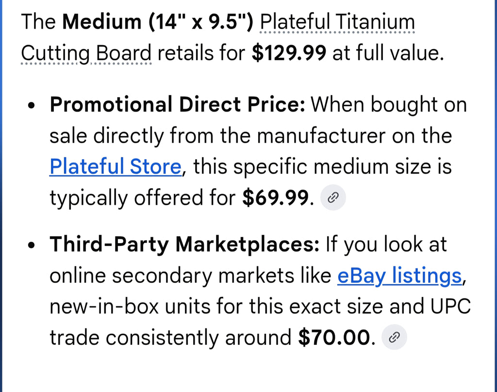Plateful Titanium cutting board