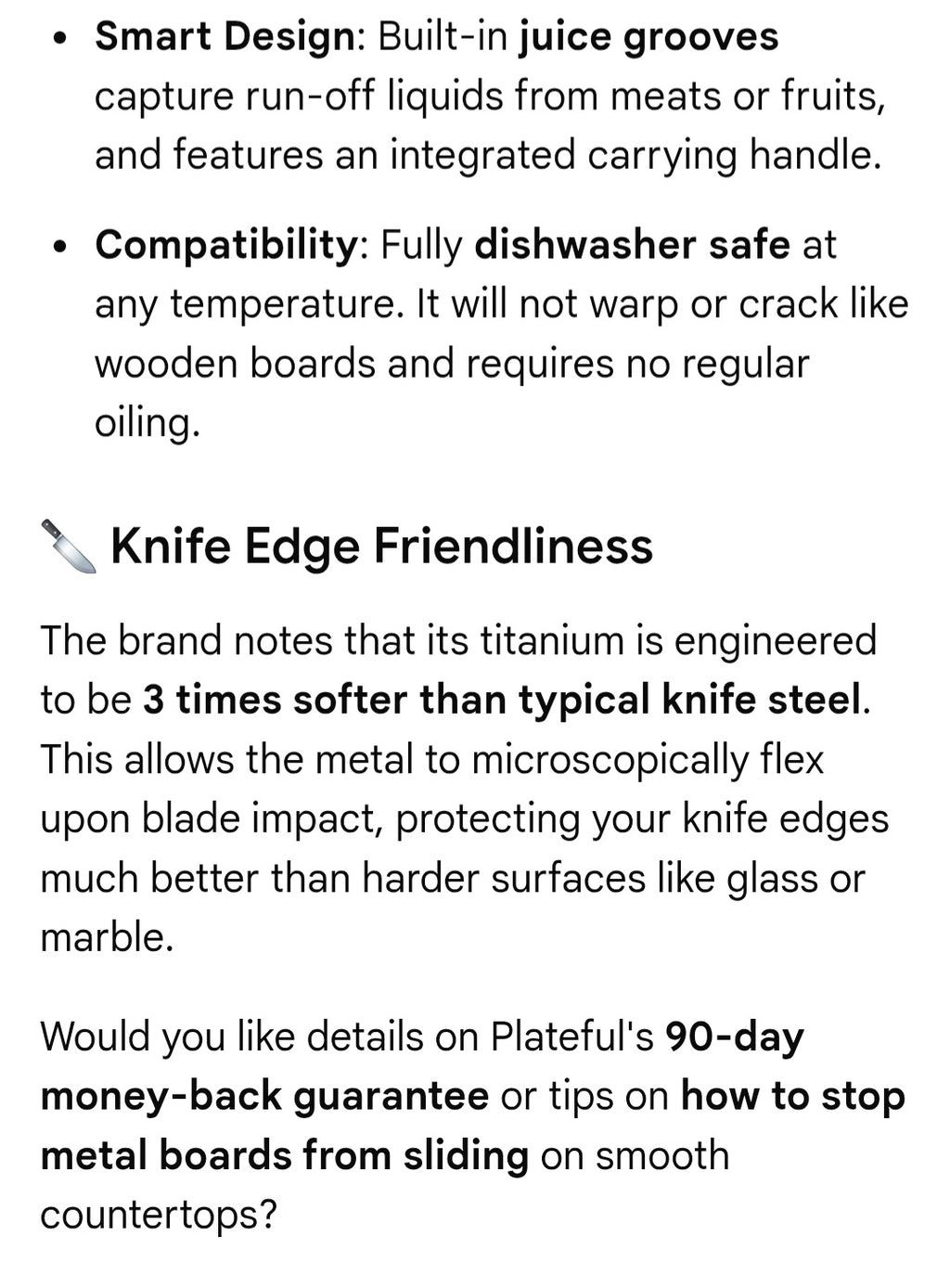 Plateful Titanium cutting board