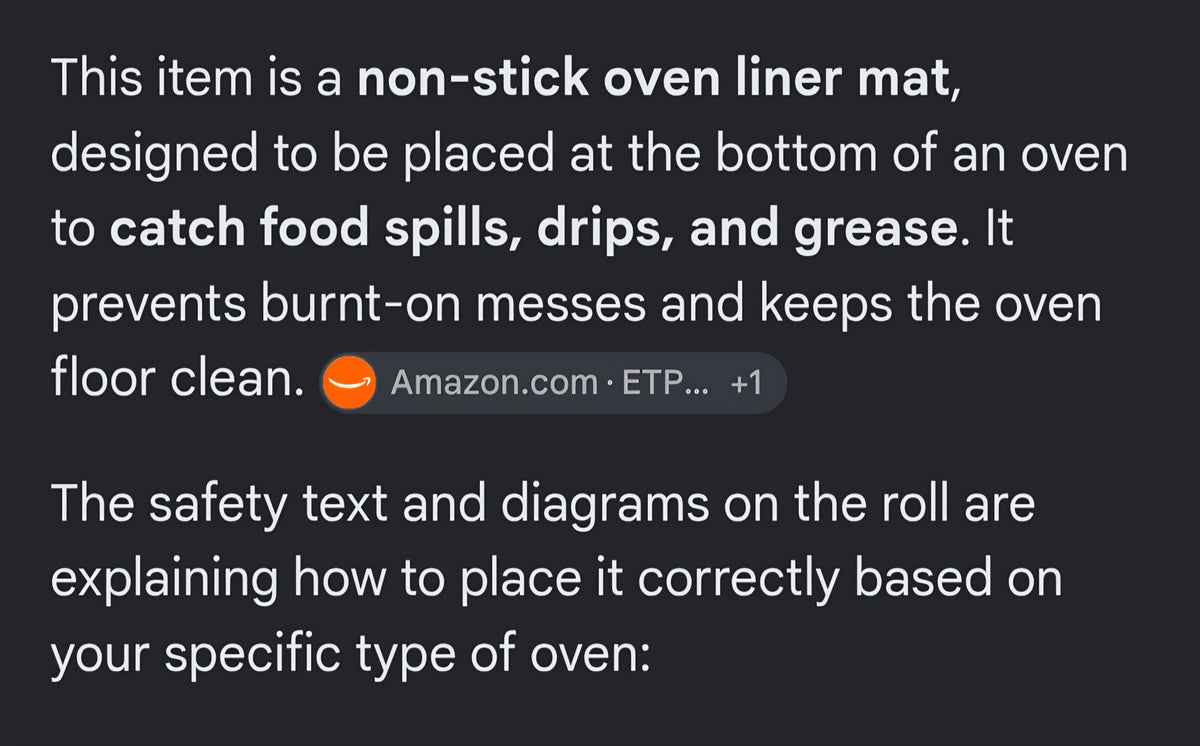 Oven liner for stove