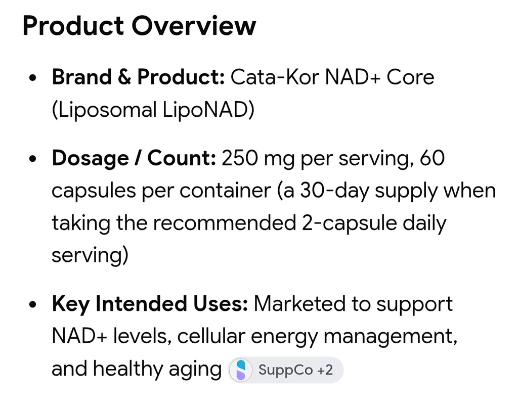 NAD CORE Supports healthy aging