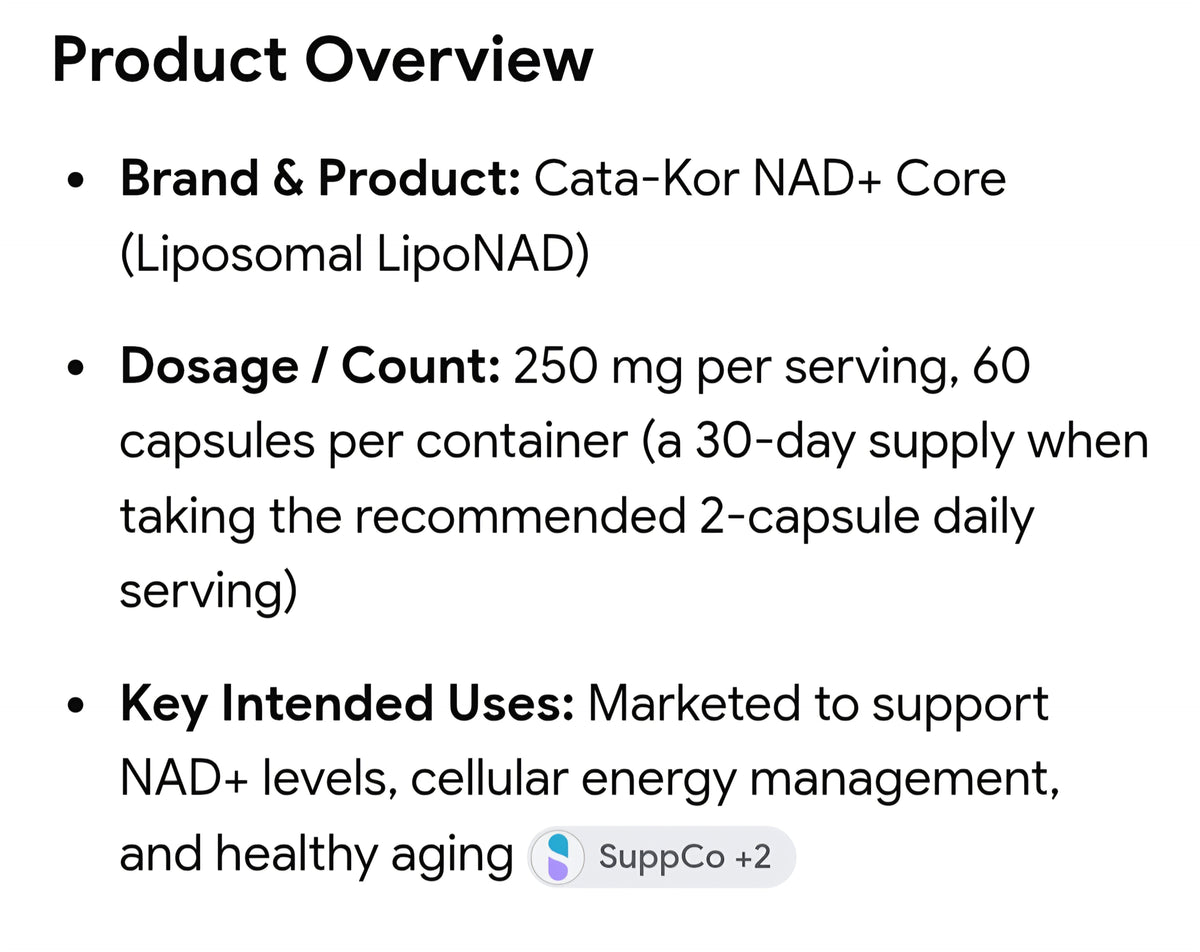 NAD CORE Supports healthy aging