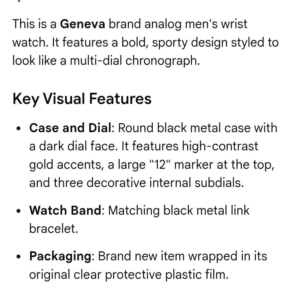 Mens Geneva brand watch