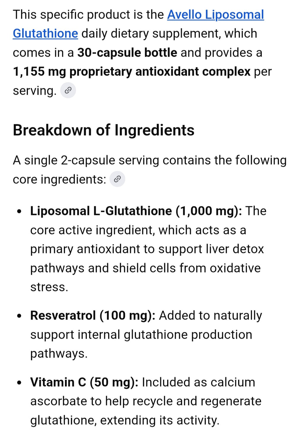 LIPOSOMAL GLUTATHIONE by Avello
