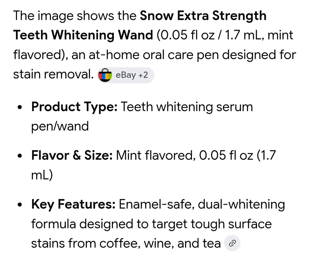 Snow teeth whitening stick
