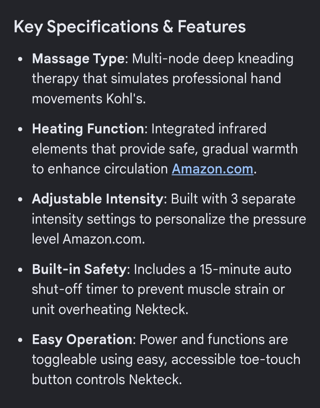 Nekteck foot massager